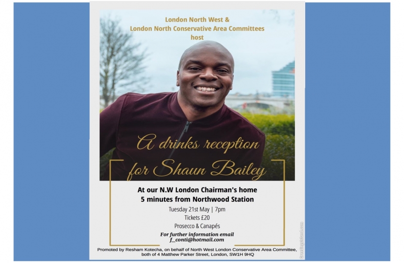 A Drinks Reception for Shaun Bailey