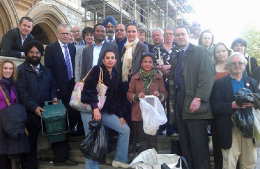 Residents on Town Hall steps